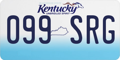 KY license plate 099SRG