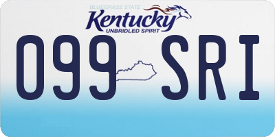 KY license plate 099SRI