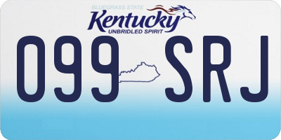 KY license plate 099SRJ