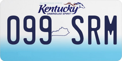 KY license plate 099SRM