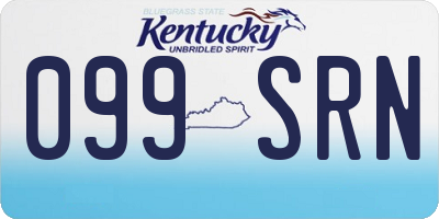KY license plate 099SRN