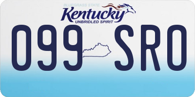 KY license plate 099SRO