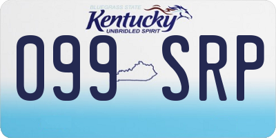 KY license plate 099SRP