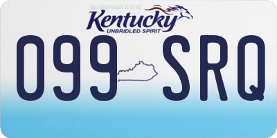 KY license plate 099SRQ