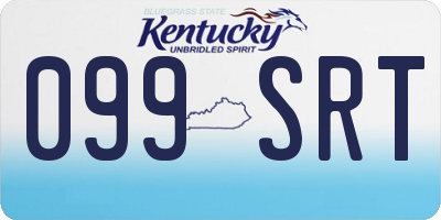 KY license plate 099SRT