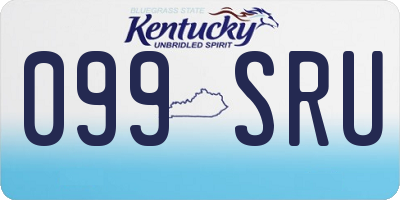 KY license plate 099SRU