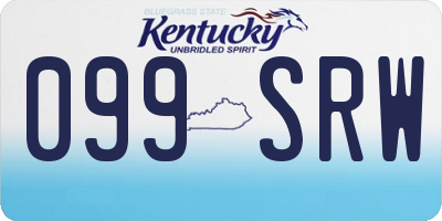KY license plate 099SRW