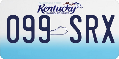 KY license plate 099SRX