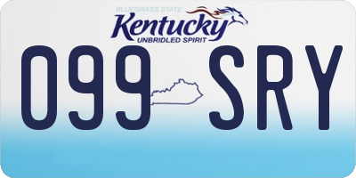 KY license plate 099SRY