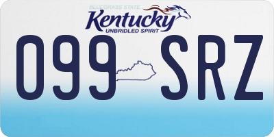 KY license plate 099SRZ