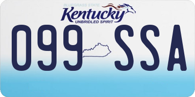 KY license plate 099SSA