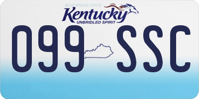 KY license plate 099SSC