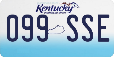 KY license plate 099SSE