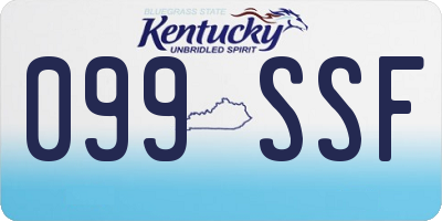 KY license plate 099SSF