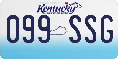 KY license plate 099SSG