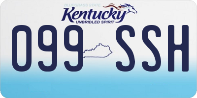 KY license plate 099SSH