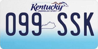 KY license plate 099SSK