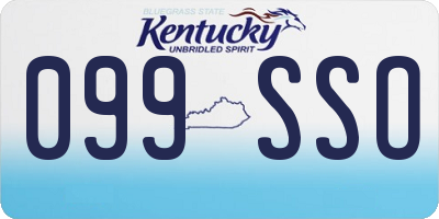 KY license plate 099SSO