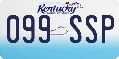 KY license plate 099SSP