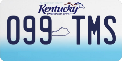 KY license plate 099TMS