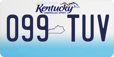KY license plate 099TUV