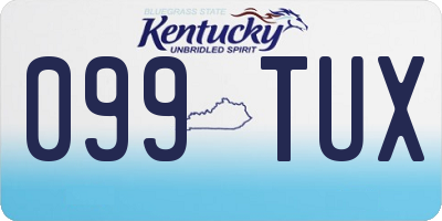 KY license plate 099TUX