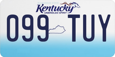 KY license plate 099TUY