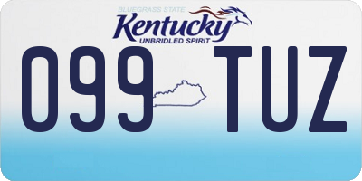 KY license plate 099TUZ