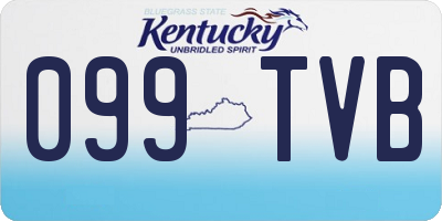 KY license plate 099TVB
