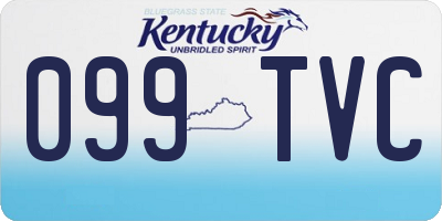 KY license plate 099TVC