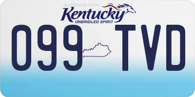 KY license plate 099TVD