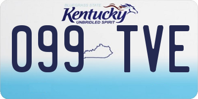 KY license plate 099TVE
