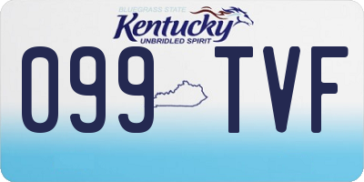 KY license plate 099TVF