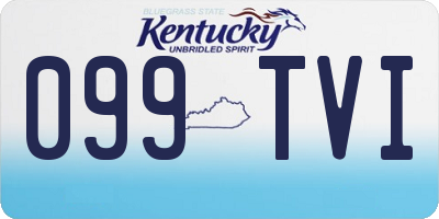 KY license plate 099TVI
