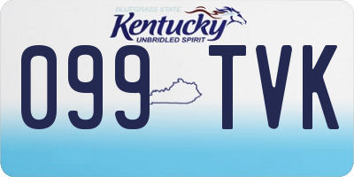 KY license plate 099TVK