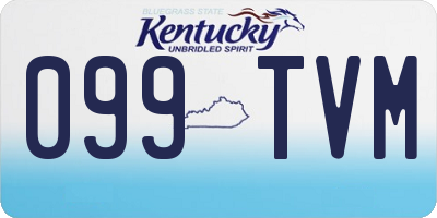 KY license plate 099TVM