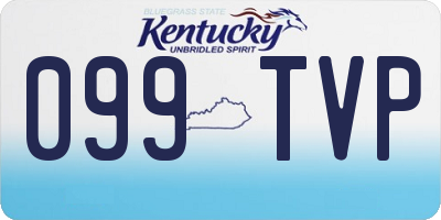 KY license plate 099TVP