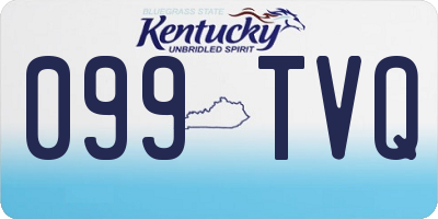 KY license plate 099TVQ
