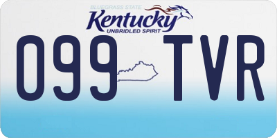 KY license plate 099TVR