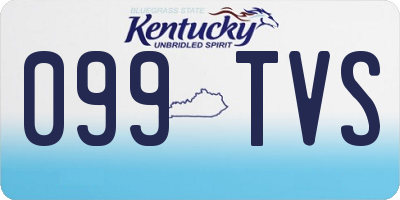 KY license plate 099TVS