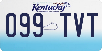 KY license plate 099TVT