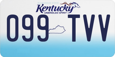 KY license plate 099TVV