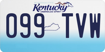 KY license plate 099TVW