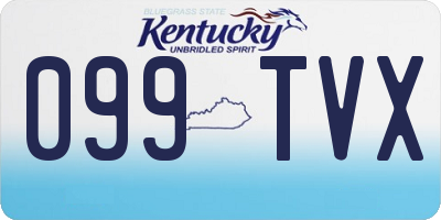 KY license plate 099TVX