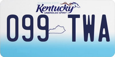 KY license plate 099TWA