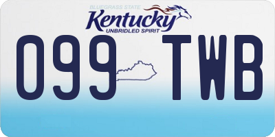 KY license plate 099TWB