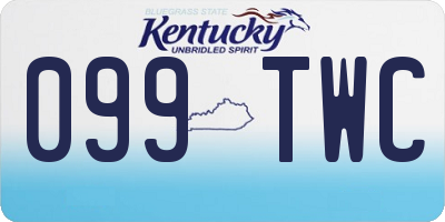 KY license plate 099TWC