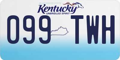 KY license plate 099TWH