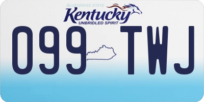 KY license plate 099TWJ