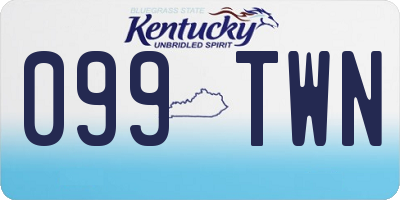 KY license plate 099TWN